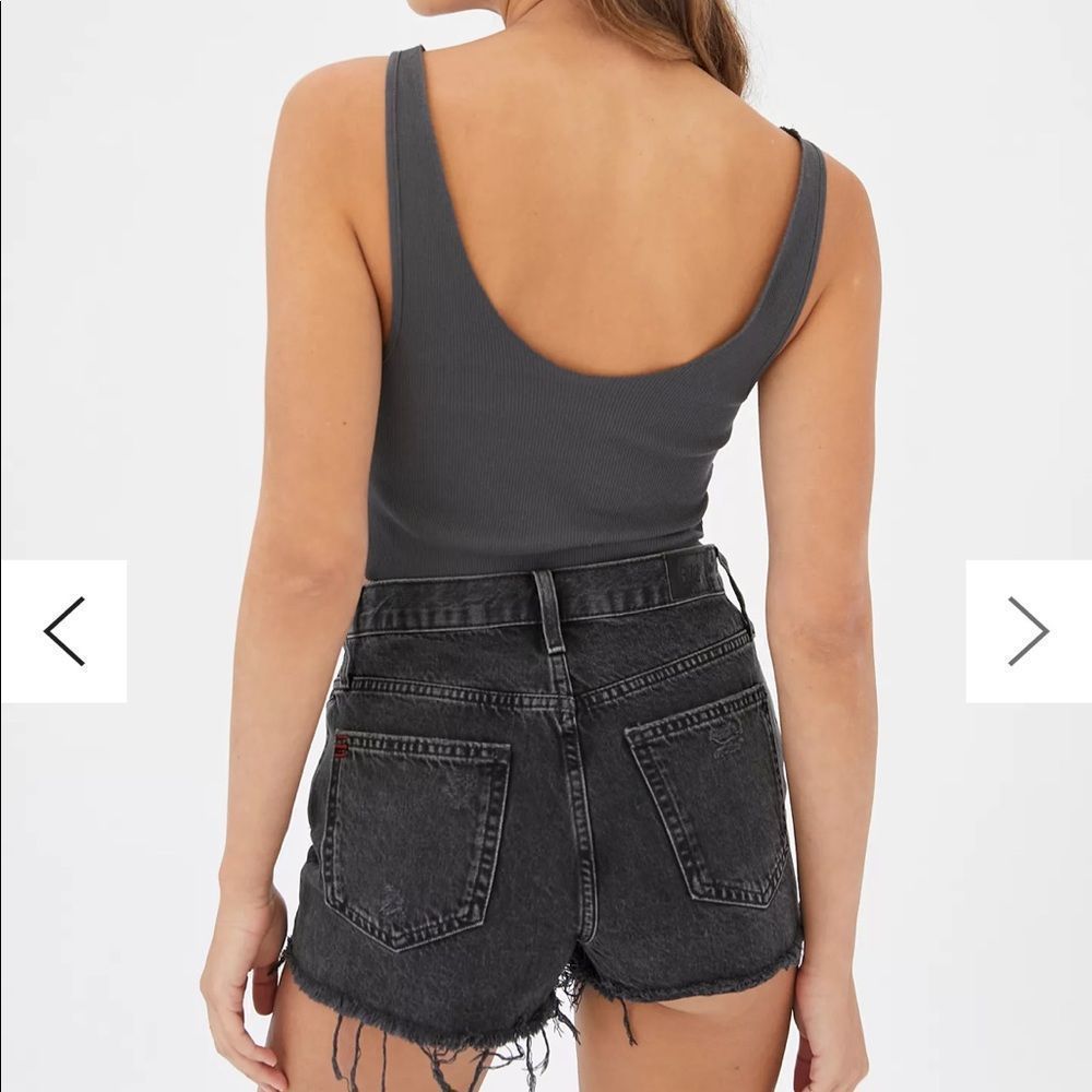 BDG Black Washed Denim High-Rise Cutoff Shorts